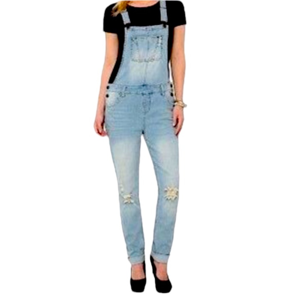Mossimo Light Distressed Overalls